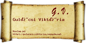 Gulácsi Viktória névjegykártya